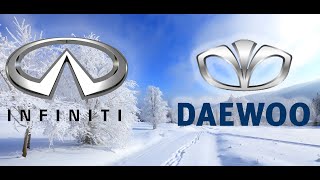 Зима, лёд и ни#бёт. INFINITI sucks - Ланос форева! Гололёд и зимнее попадалово.