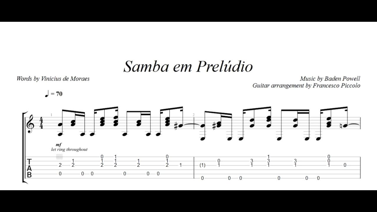 Fingerstyle Guitar - Samba em Prelúdio (From Bossa Nova Collection Nr.11) -  YouTube