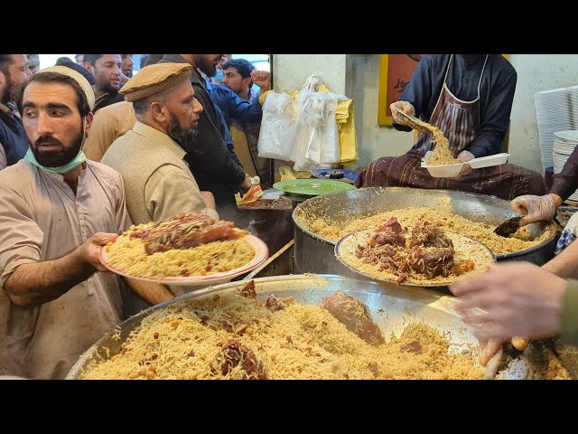 Most Famous Rahman Gul Chawal - Shoba Bazar Peshawar Street Food | Peshawari Beef Rahman Gul Chawal class=