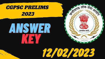 CGPSC Prelims 2022-23 Answer Key  ( Paper 1 & 2 ) | CGPSC 2022