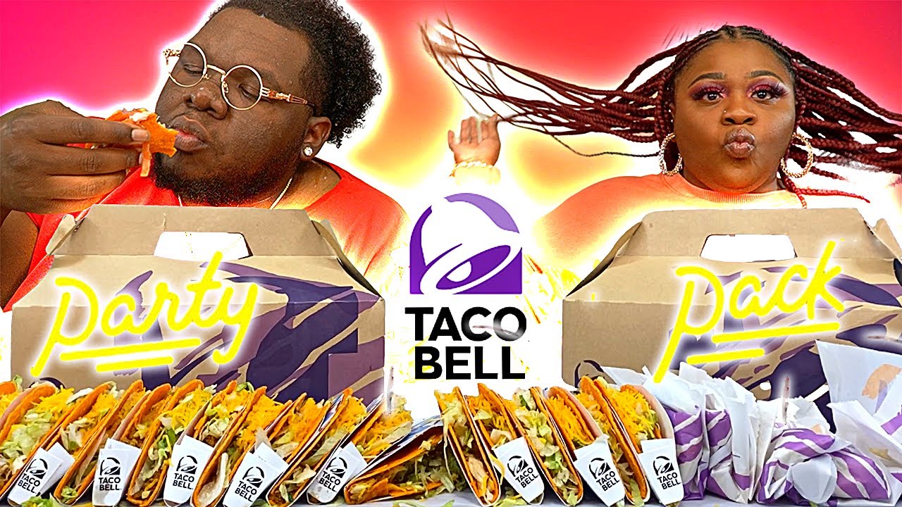 TACO BELL PARTY PACK CHALLENGE!! @stevensushi  | 24 TACOS WITH MY WIFE | MUKBANG EATING SHOW