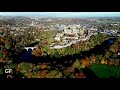 Durham autumn aerial view drone