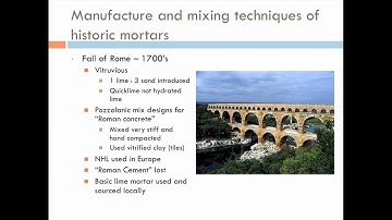 The Chemistry Behind Historic Mortars
