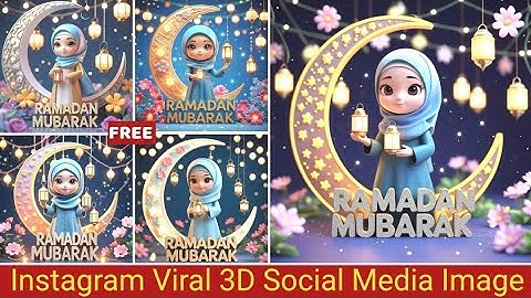Instagram Viral Ramadan Mubarak 3D Image |Ramzan Mubarak Ai Photo Editing |Bing Image Creator