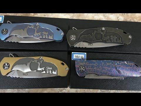 CH 3504 bronze anodized skull framelock flipper knife from China