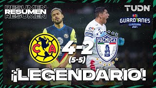 Resumen y goles | América 4(5)(5)2 Pachuca | Torneo Guard1anes 2021 BBVA MX  4tos Vuelta | TUDN
