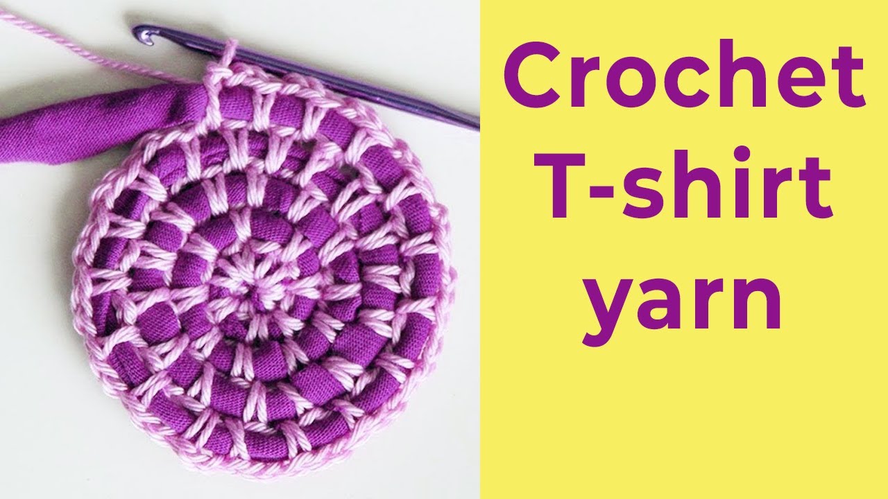 Using t-shirt yarn for the first time + FREE crochet patterns for beginners  !! 