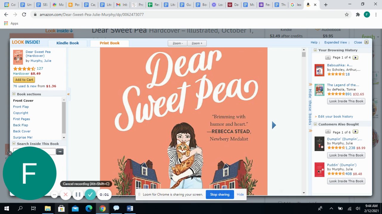 First Chapter Fridays: Dear Sweet Pea