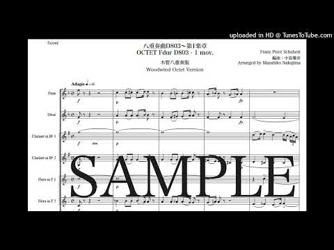 シューベルト「八重奏曲D803〜第1楽章」木管八重奏版 - フランツ・シューベルト