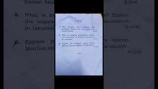 #ZL601M #minor #zoology #exam #nep #2026short