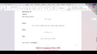 MTH403 Assignment No 01 Solution 2026  Solution  BY || Virtual Assign Lab ||