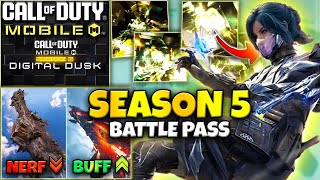 Season 5 Digital Dusk | Battle Pass Teased! | Balance Changes | COD Mobile | CODM
