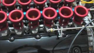 BMW V12 on dyno with down draft intake Bmw M70 V12 Engine