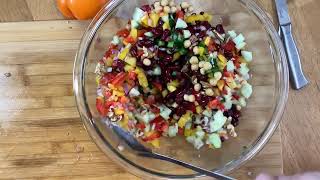 HOW TO MAKE SIMPLE BLACK BEAN AND CORN SALAD