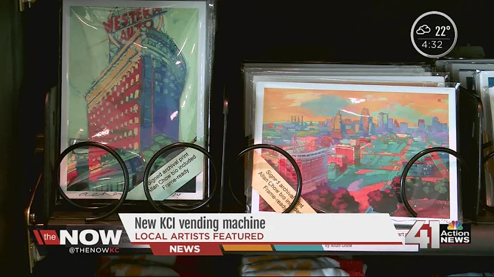 Vending machine promotes art at airport