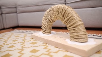 How to Make a Modern Rainbow DIY Cat Scratching Post