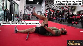 Active straight leg raise - hamstring assessment