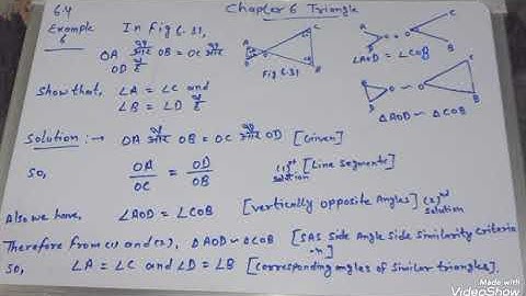 6.4 Example 6 In fig 6.31 #10thclassmath #chapter6 #triangle #math #maths #mathematics #pg1