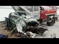 Автоцистерна "ГАЗ" уничтожила легковушку Дтп у села Студеновка