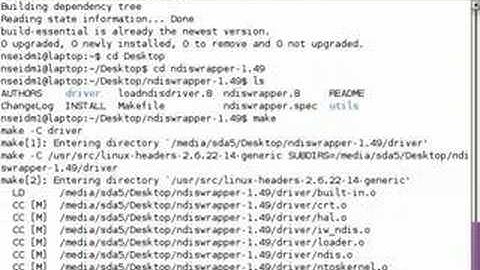 NDISWrapper Compilation and Installation