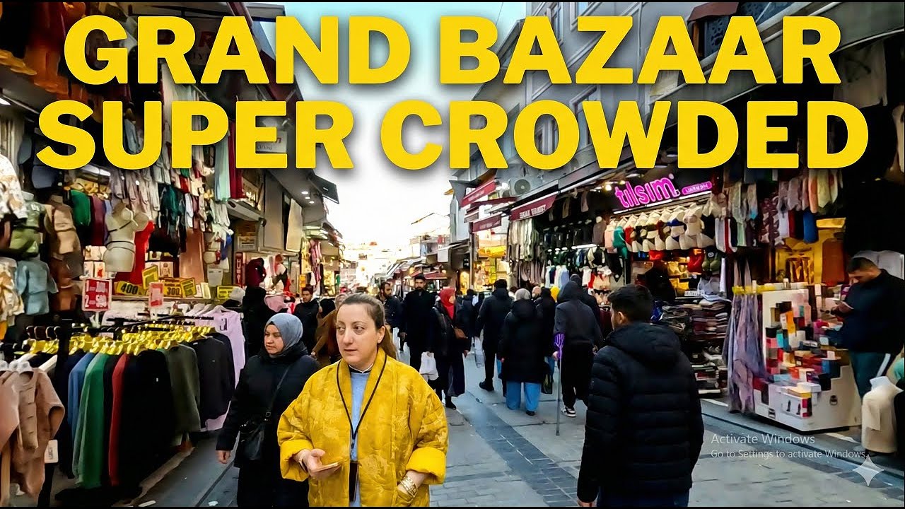 «Внутри стамбульского Гранд-базара 😳 Ужасно многолюдно и дешевая одежда!»