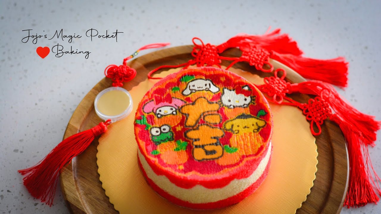 Sanrio happy new year chiffon cake | 三麗鷗賀年戚風蛋糕