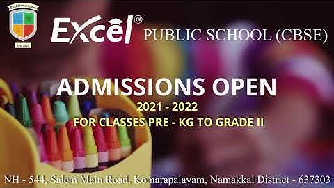 𝙀𝙭𝙘𝙚𝙡 𝙋𝙪𝙗𝙡𝙞𝙘 𝙎𝙘𝙝𝙤𝙤𝙡 - 𝘼𝙙𝙢𝙞𝙨𝙨𝙞𝙤𝙣𝙨 𝙊𝙥𝙚𝙣 𝙛𝙤𝙧 𝙩𝙝𝙚 𝘼𝙘𝙖𝙙𝙚𝙢𝙞𝙘 𝙔𝙚𝙖𝙧 2021-2022