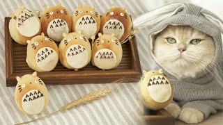 Very Soft Milk Bread Recipe | How To Make Kawaii Totoro Chigiri Buns | AMSR Cooking With Tira’s Home