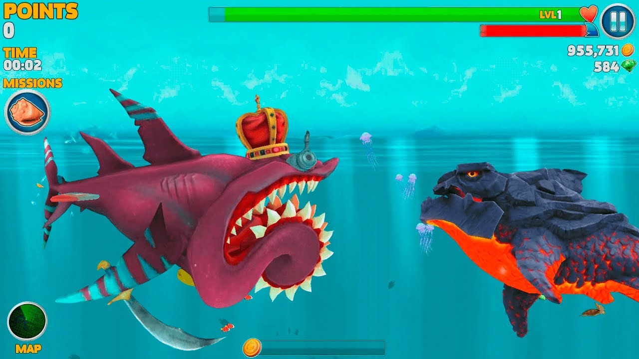 Hungry Shark Evolution Pyro Shark Android Gameplay #36