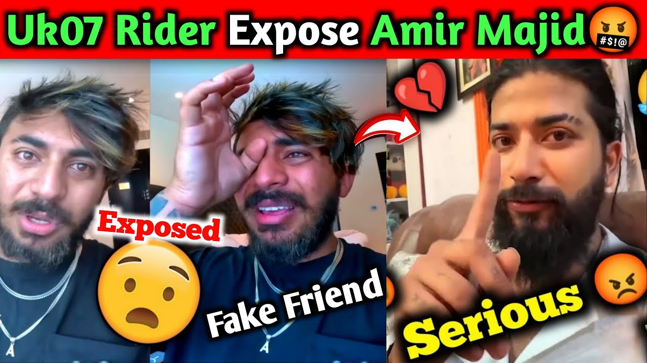 @TheUK07Rider Exposed Amir Majid 🤬 || Uk07 Rider Poked Amir Majid 🥵 ...
