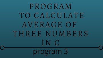 program to calculate average of three numbers