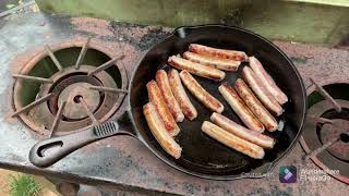 Cooking on the kerosene cook stove