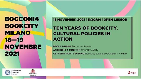 Ten Years of Bookcity. Cultural Policies in Action