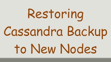 Restoring Cassandra Backup to New Nodes