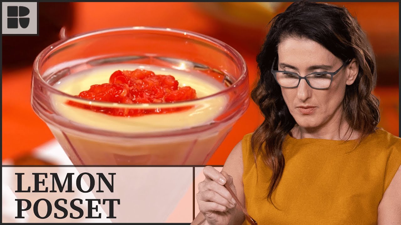 Mousse de limão com framboesas maceradas | Paola Carosella | Alma de Cozinheira