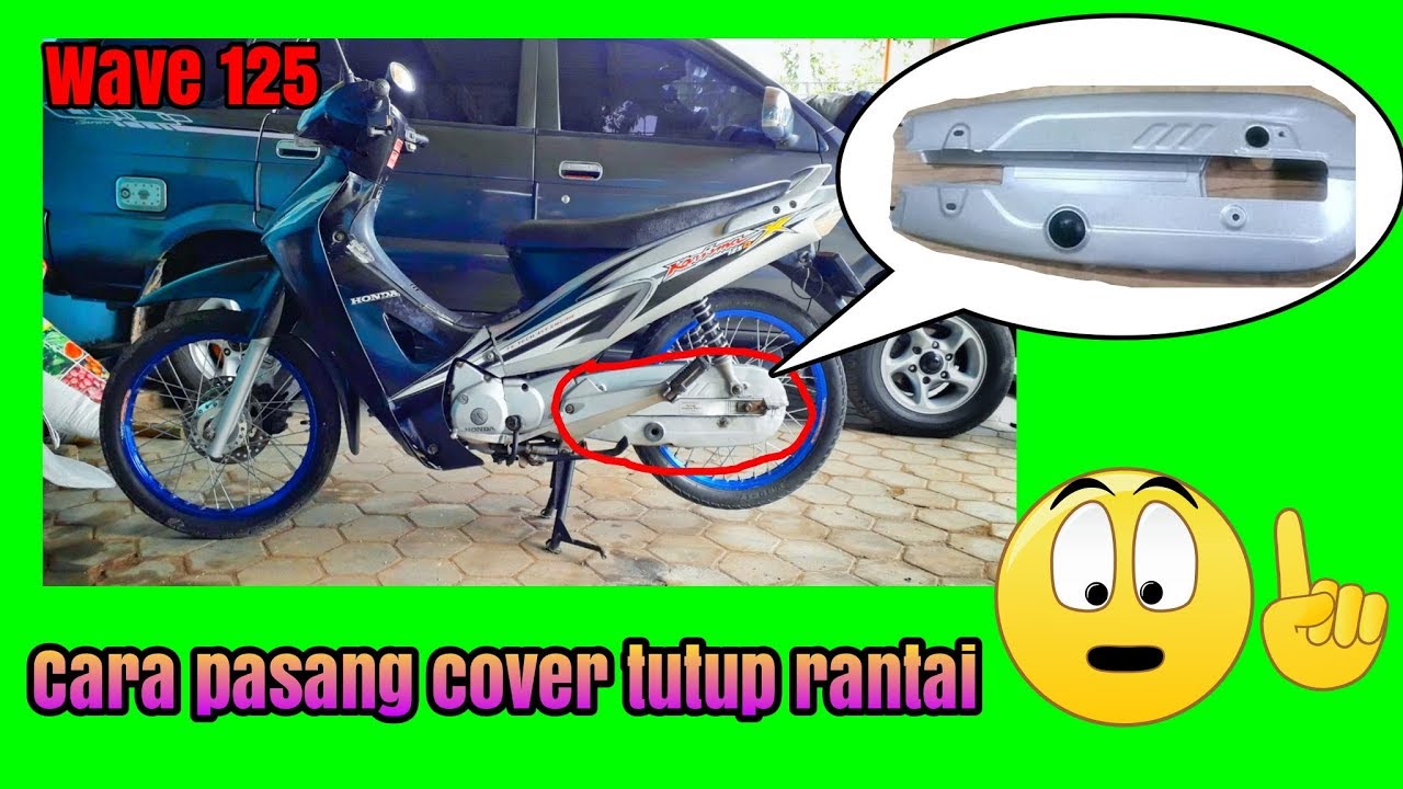 Cara memasang cover tutup rantai pada motor karisma X // supra 125