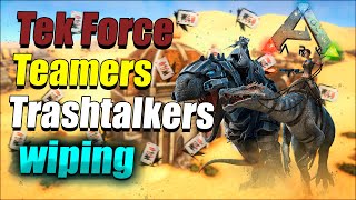 Wiping Church Cave, Spider Cave Teamers On Tek Force! Bullying (Raid) Trash Talkers | ARK PvP