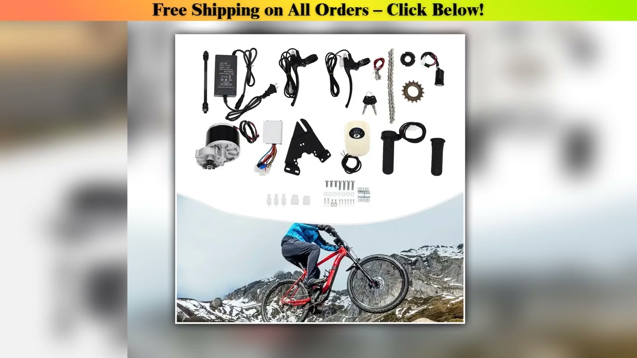 24V 250W E-Bike Conversion Kit with Pure Copper Brushed Motor - High-Torque Controller for