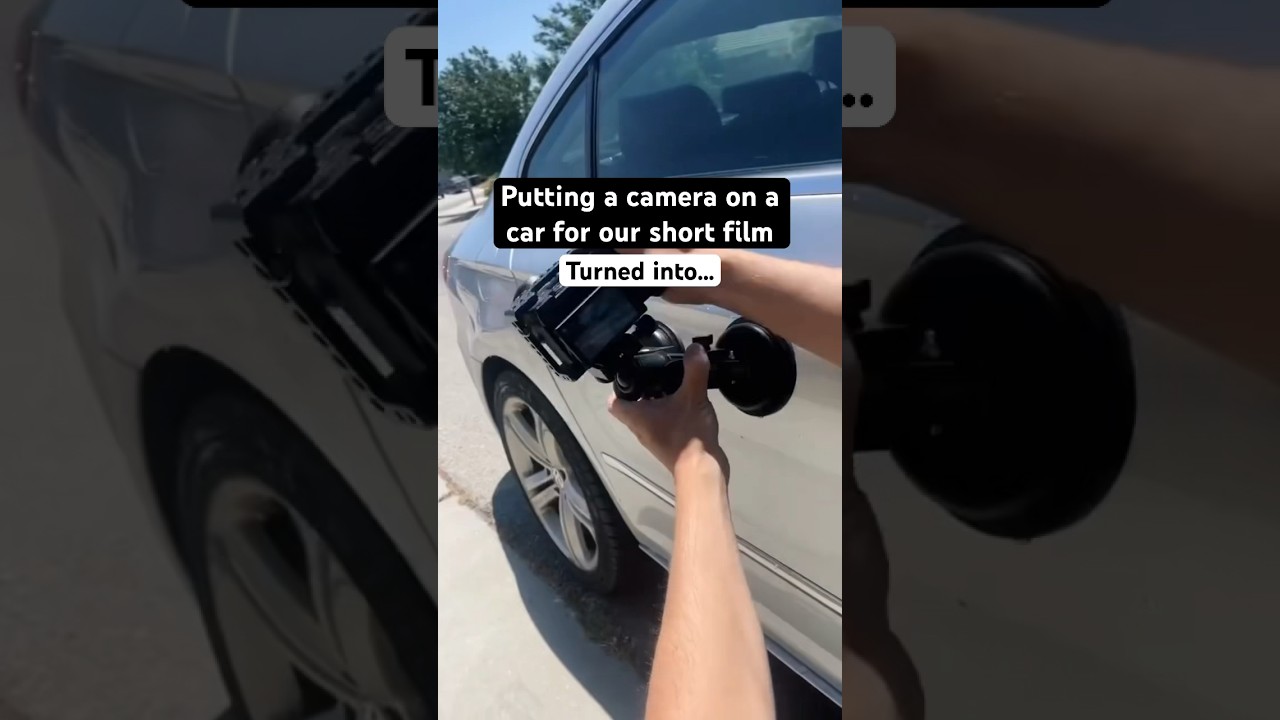 Suctioning a CAMERA onto the car…😳