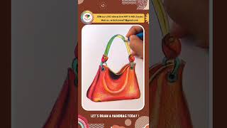 STEP BY STEP HANDBAG DRAWING TUTORIAL | ARTISTIC ZONE | BEST INSTITUTE OF NIFT AND NID ENTRANCE EXAM