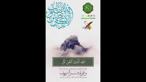 الشيخ ماهر المعيقلي، سورة النمل، آية (٨٨).