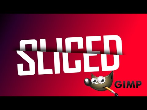 HOW TO CREATE A SLICED TEXT EFFECT | USING GIMP|