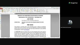 Case Study - Solution to Case Study Nov 2025 Wealth