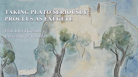 The IMS-FORTH & ACHS Neoplatonic Lectures - Lecture by Lloyd Gerson (30-5-2024)