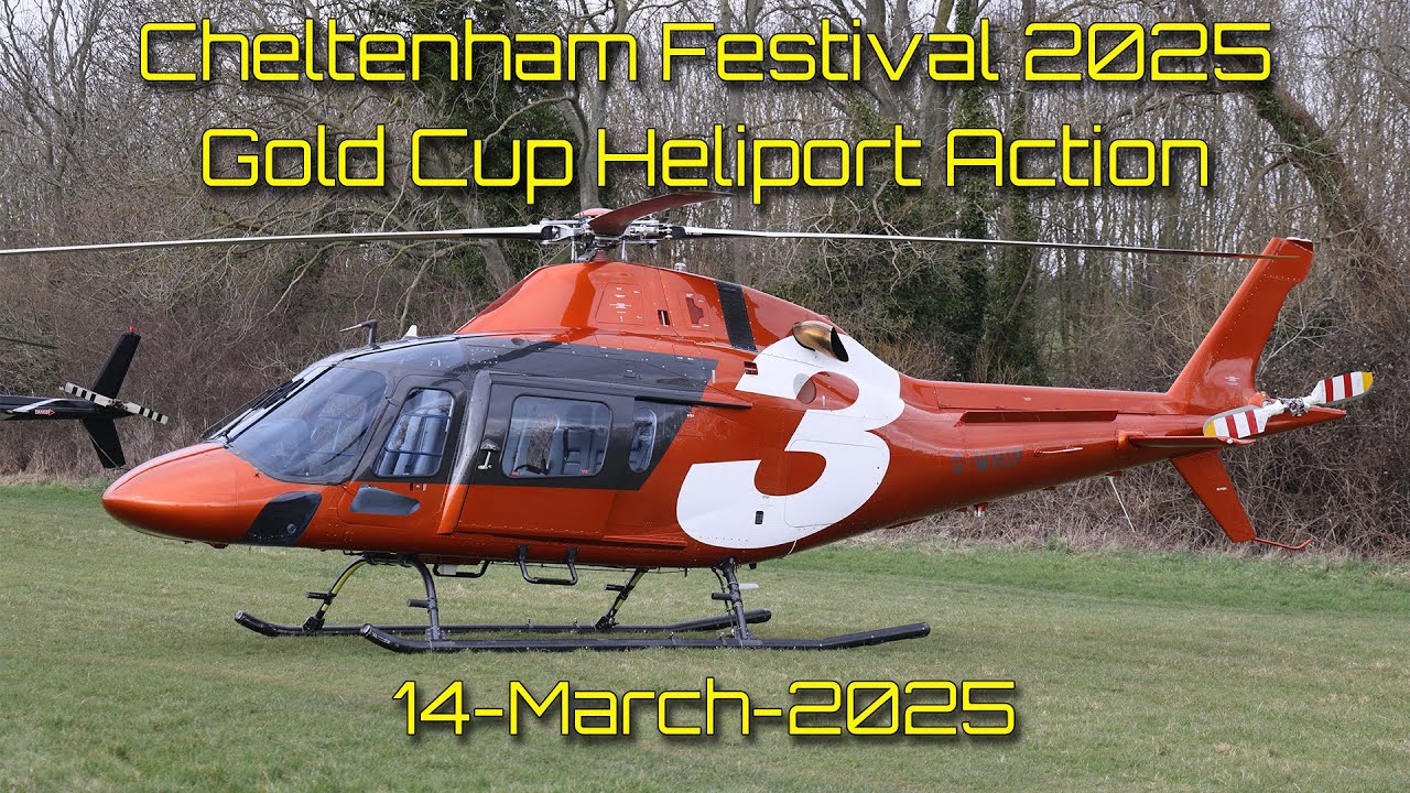 Cheltenham Festival 2025 Gold Cup Heliport Action, Watch 58 Helicopters swarm like bees 14-March-25