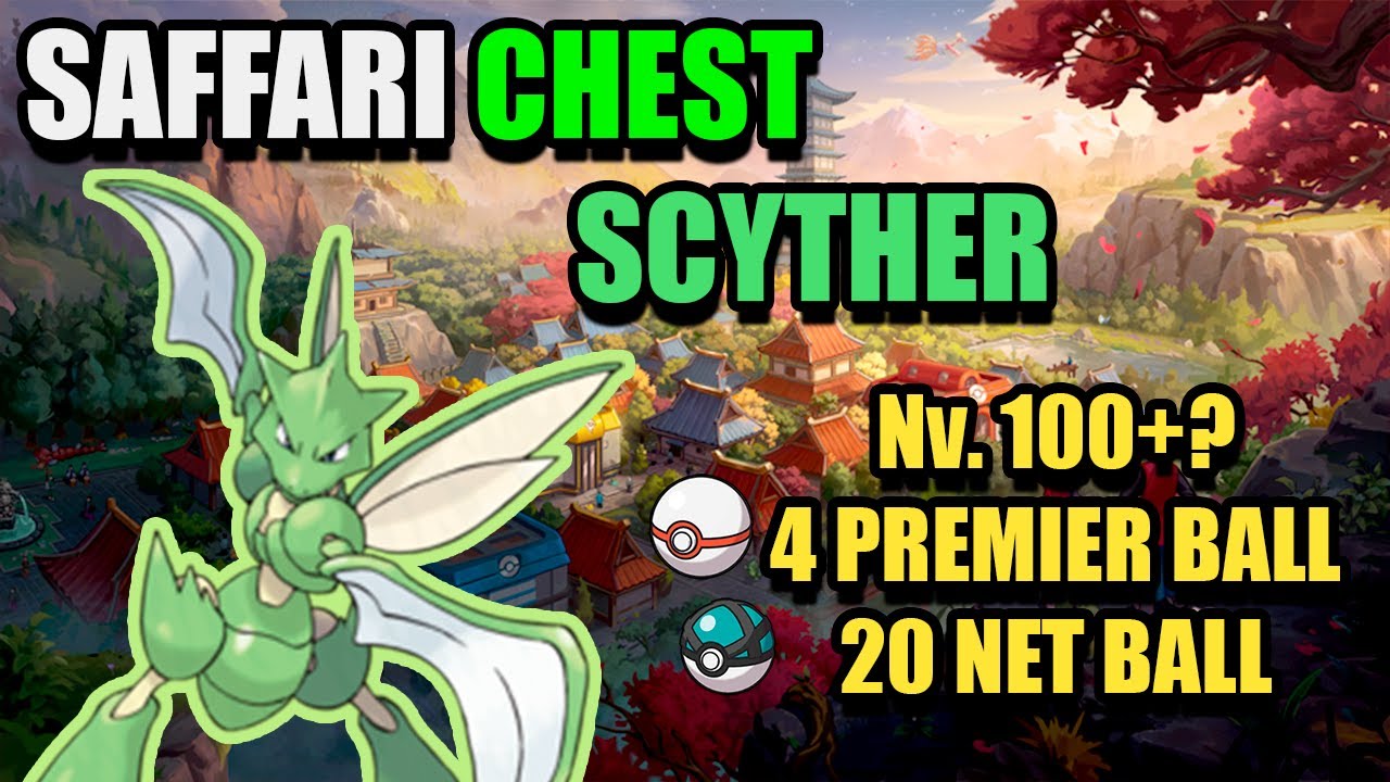 PXG | Baú Secreto do Safari (Scyther) – Premier Balls e Net Balls