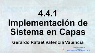 4.4.1 Implementación de Sistema en Capas