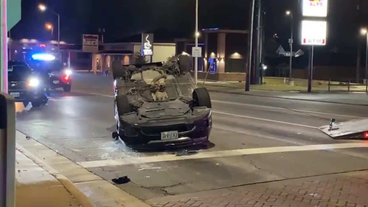 Live: Car overturns in crash after being clipped by another in Joplin ...