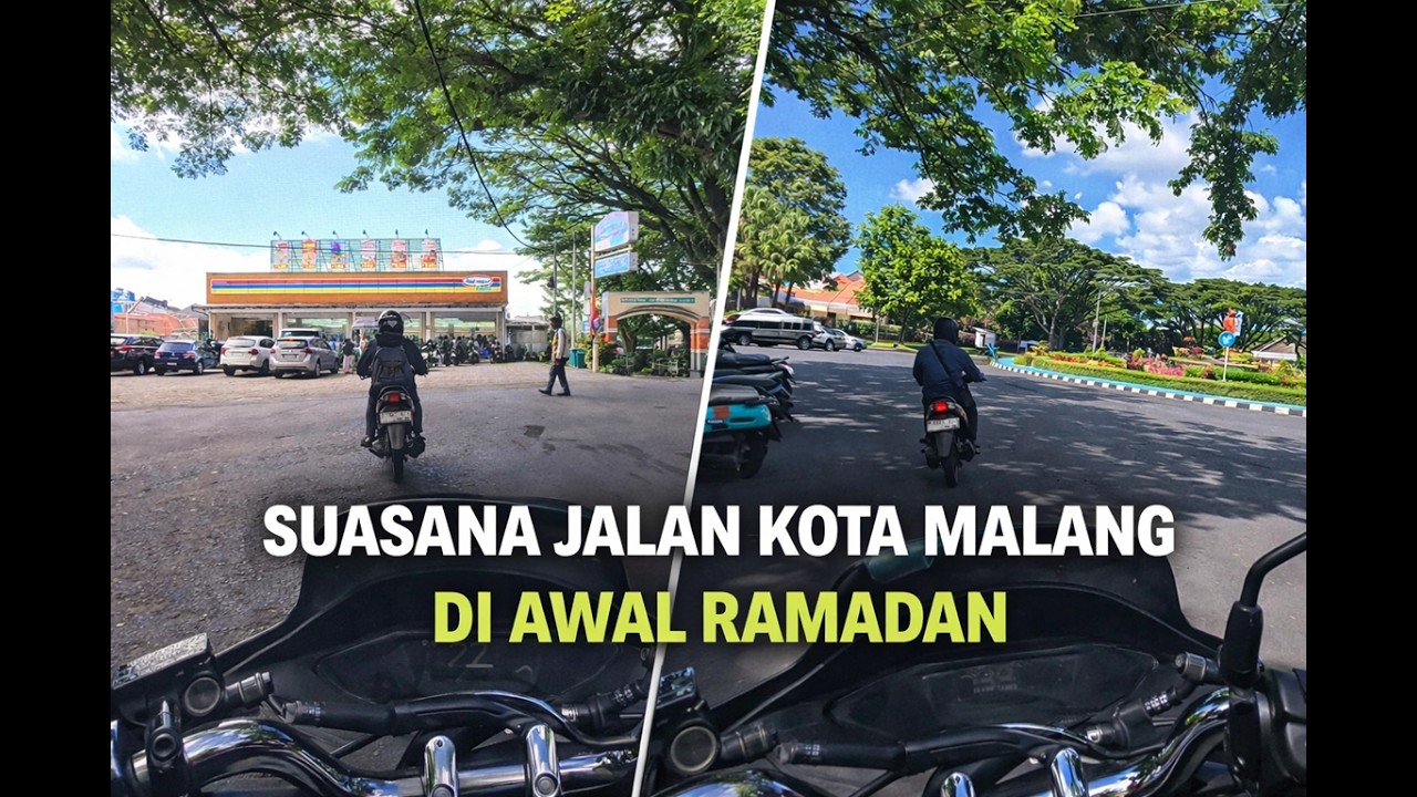 Suasana Jalan Kota Malang di Awal Ramadan