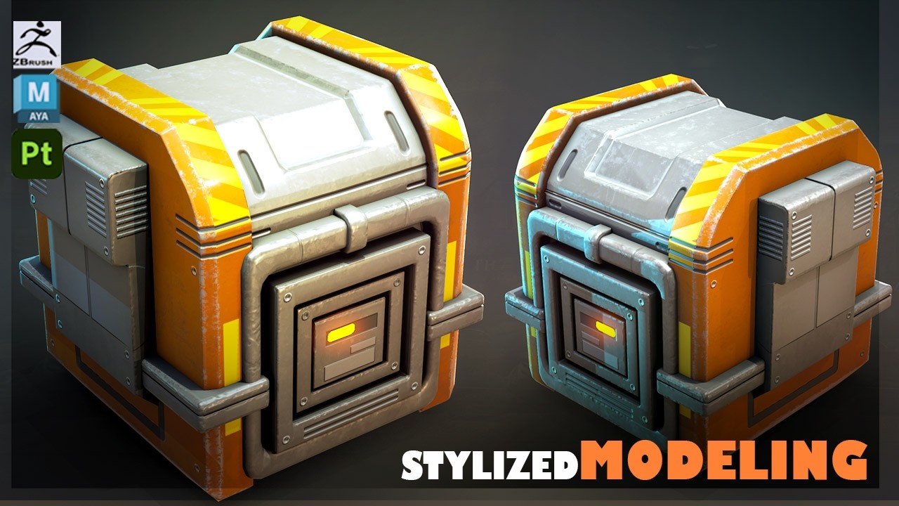 Stylized Sci-Fi Crate with Maya 2025 and Substance 3D Painter - YouTube